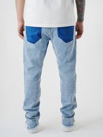 UNEFFECTED Pocket Ripped Loose Fit Jeans hellblau