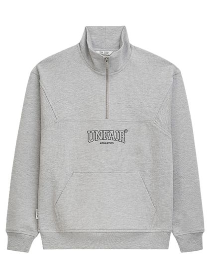 UNFAIR ATHLETICS Stands Halfzip Light Grey grau