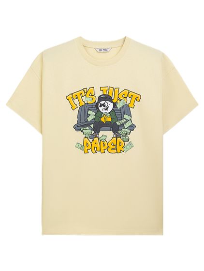 UNFAIR ATHLETICS PB Paper Easy Fit T-Shirt Zitronengras gelb