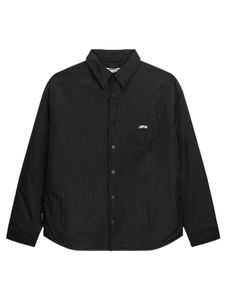 UNFAIR ATHLETICS Selected Herren Übergangs-Jacke mit durchgehender Knopfleiste Freizeit-Jacke Schwarz