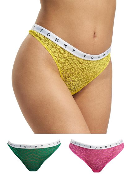 Tommy Hilfiger 3er-Pack Unterwäsche aus Vollspitze, farbig