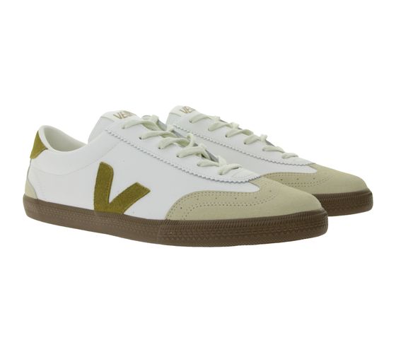 Sneakers da uomo VEJA Volley con suola in gomma naturale, in vera pelle, bianco/beige