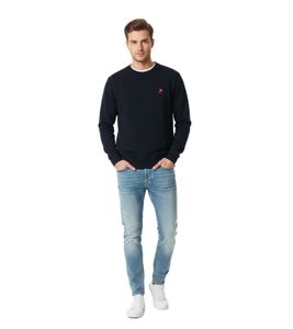Felpa in maglia da uomo Libertine Voleur - Maglione elegante, comodo e morbido - Blu navy