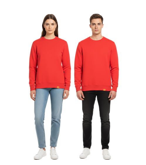 Aspesi Felpa Mod. AY40 Sweatshirt für Damen & Herren bequeme Passform hochwertiges Material stylisches Design Orange