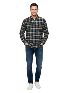 Camisa de cuadros Aspesi New Robert para hombre - Camisa clásica de cuadros con corte moderno - Multicolor