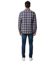 Aspesi Camicia Fred Herrenhemd Modern & Vielseitig Luxus Streetwear Italienisches Karo Hemd in rot/dunkelblau