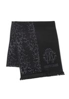 Bufanda clásica Roberto Cavalli para hombre y mujer, pura lana, WOV06590003-01198, negro/gris