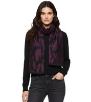 Elegante bufanda Roberto Cavalli para hombre y mujer, pura lana, WOV06600003-02374, negro/rojo