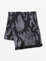 roberto cavalli scarf black/gray roberto cavalli scarf black/gray