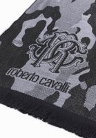 roberto cavalli scarf black/gray roberto cavalli scarf black/gray
