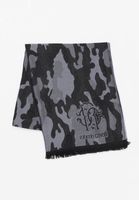 roberto cavalli scarf black/gray roberto cavalli scarf black/gray