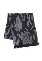 roberto cavalli scarf black/gray roberto cavalli scarf black/gray