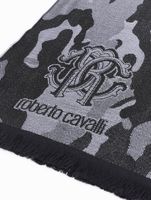 roberto cavalli scarf black/gray roberto cavalli scarf black/gray