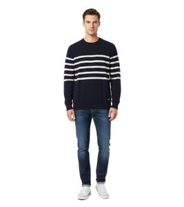 A.P.C. Pull Maceo Herren Sweatshirt Elegantes Casual-Sweatshirt im minimalistischen Design Dunkelmarine