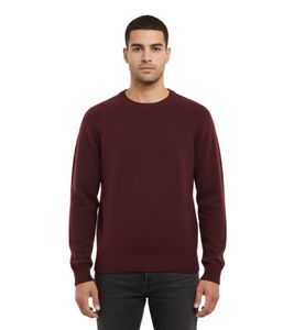 Apc Pull Pablo Sweatshirt Zeitloser Wollpullover mit Rundhalsausschnitt und gerippten Details Burgunderrot