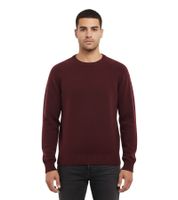 Apc Pull Pablo Sweatshirt Zeitloser Wollpullover mit Rundhalsausschnitt und gerippten Details Burgunderrot