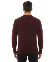 Apc Pull Pablo Sweatshirt Zeitloser Wollpullover mit Rundhalsausschnitt und gerippten Details Burgunderrot