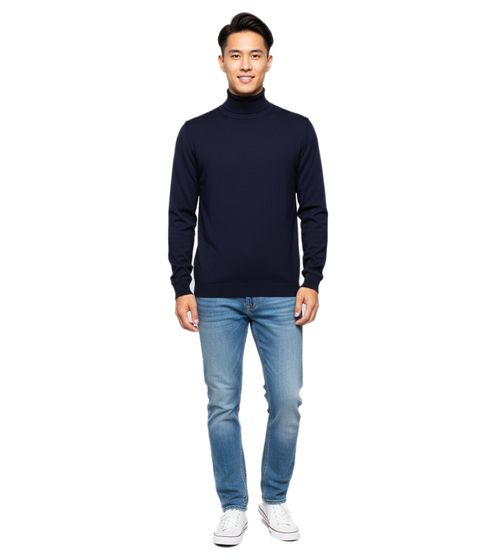 Felpa da uomo A.P.C. Dundee: pullover morbido ed elegante dal design pulito, blu navy scuro