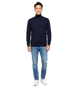 Felpa da uomo A.P.C. Dundee: pullover morbido ed elegante dal design pulito, blu navy scuro