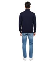 Felpa da uomo A.P.C. Dundee: pullover morbido ed elegante dal design pulito, blu navy scuro