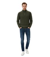 Sudadera de diseño A.P.C. Pull Alex para hombre con cuello con cremallera y corte clásico, verde oscuro