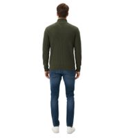 Sudadera de diseño A.P.C. Pull Alex para hombre con cuello con cremallera y corte clásico, verde oscuro