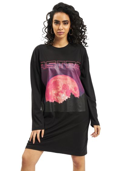 Vestido negro extragrande con efecto rociado Astro de Missguided
