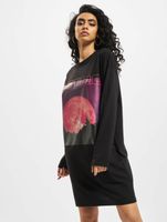 Missguided Oversized Astro Spray Dress in Black