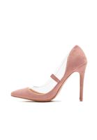 Missguided Pumps mit Perspex-Besatz in Rosa