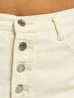 Missguided button-front shorts in white