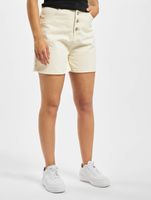 Missguided button-front shorts in white