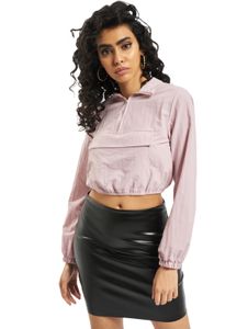 Missguided short lightweight shell jacket with front pocket in pink