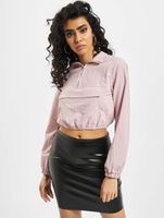 Missguided short lightweight shell jacket with front pocket in pink