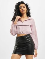 Missguided short lightweight shell jacket with front pocket in pink
