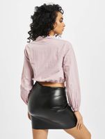 Missguided short lightweight shell jacket with front pocket in pink