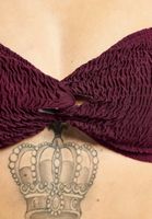 Missguided Crinkle Milkmaid-Bikini mit Unterteil in Rot