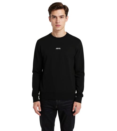 Maglione ARYS Posture con logo, in cotone, casual, X222, nero