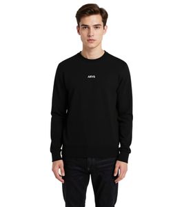 Maglione ARYS Posture con logo, in cotone, casual, X222, nero