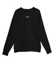 ARYS Posture Sweater with Logo Lettering, Cotton Sweater, Casual Sweater, X222, Black