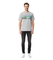 Opening Ceremony Herren Regular Fit T-Shirt mit farbigem Cartoonish Band Print Grau