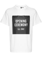 Opening Ceremony White Box Logo T-Shirt aus Baumwolle – Weiß/Schwarz