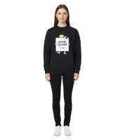 Felpa girocollo unisex di design Opening Ceremony con stampa del logo accattivante, nera