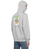 Sudadera con capucha con el logotipo de la caja de bombillas de la ceremonia de apertura, estilo cómico, gris jaspeado.