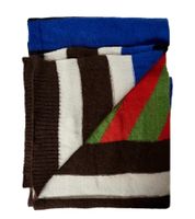 Sciarpa invernale a righe alla moda di Opening Ceremony con toppa con logo - Multicolore/A righe