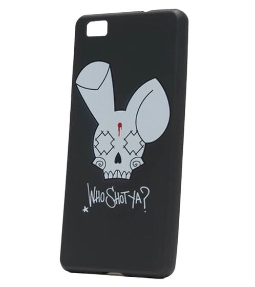 WHO SHOT YA? Bunny Logo Huawei Handyhülle schwarz P9