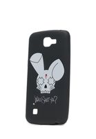 WHO SHOT YA? Phone case for LG K4, "WHO SHOT YA?" motif with bunny logo, black