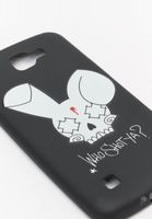 WHO SHOT YA? Phone case for LG K4, "WHO SHOT YA?" motif with bunny logo, black