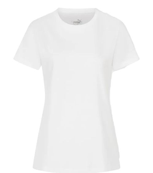 PUMA Damen T-Shirt nachhaltiges Baumwoll-Shirt schlichtes Sport-Shirt Fitness-Shirt 678257 01 Weiß