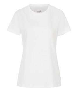 PUMA Damen T-Shirt nachhaltiges Baumwoll-Shirt schlichtes Sport-Shirt Fitness-Shirt 678257 01 Weiß