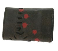 THE TEXAS GAINSAW MASSAGRE Leder-Geldbörse mit roten sprinkelförmigem-Motiv Metalldruckknöpfen und Kette Rockiger Gothic-Style LW104782TCM Schwarz/Rot